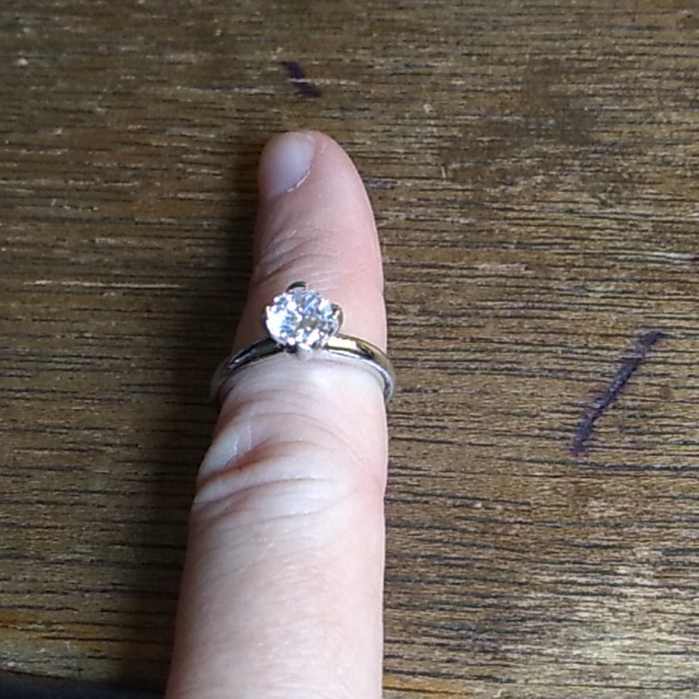 white stone ring